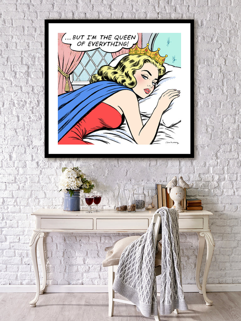 king of pop art nelson de la nuez drama queen print material girl princess crown entitled