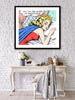 king of pop art nelson de la nuez drama queen print material girl princess crown interior design wall