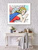 king of pop art nelson de la nuez drama queen print material girl princess crown interior design