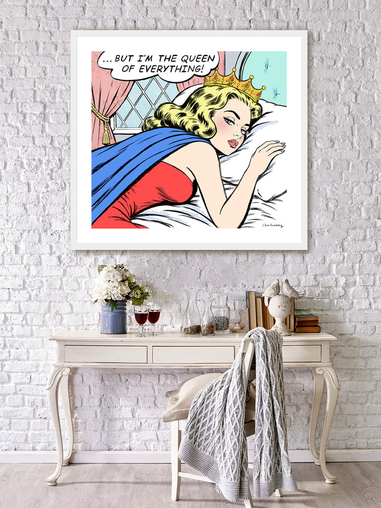 king of pop art nelson de la nuez drama queen print material girl princess crown entitled
