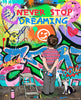 king of pop art nelson de la nuez dream big graffiti spray paint mixed media sketch