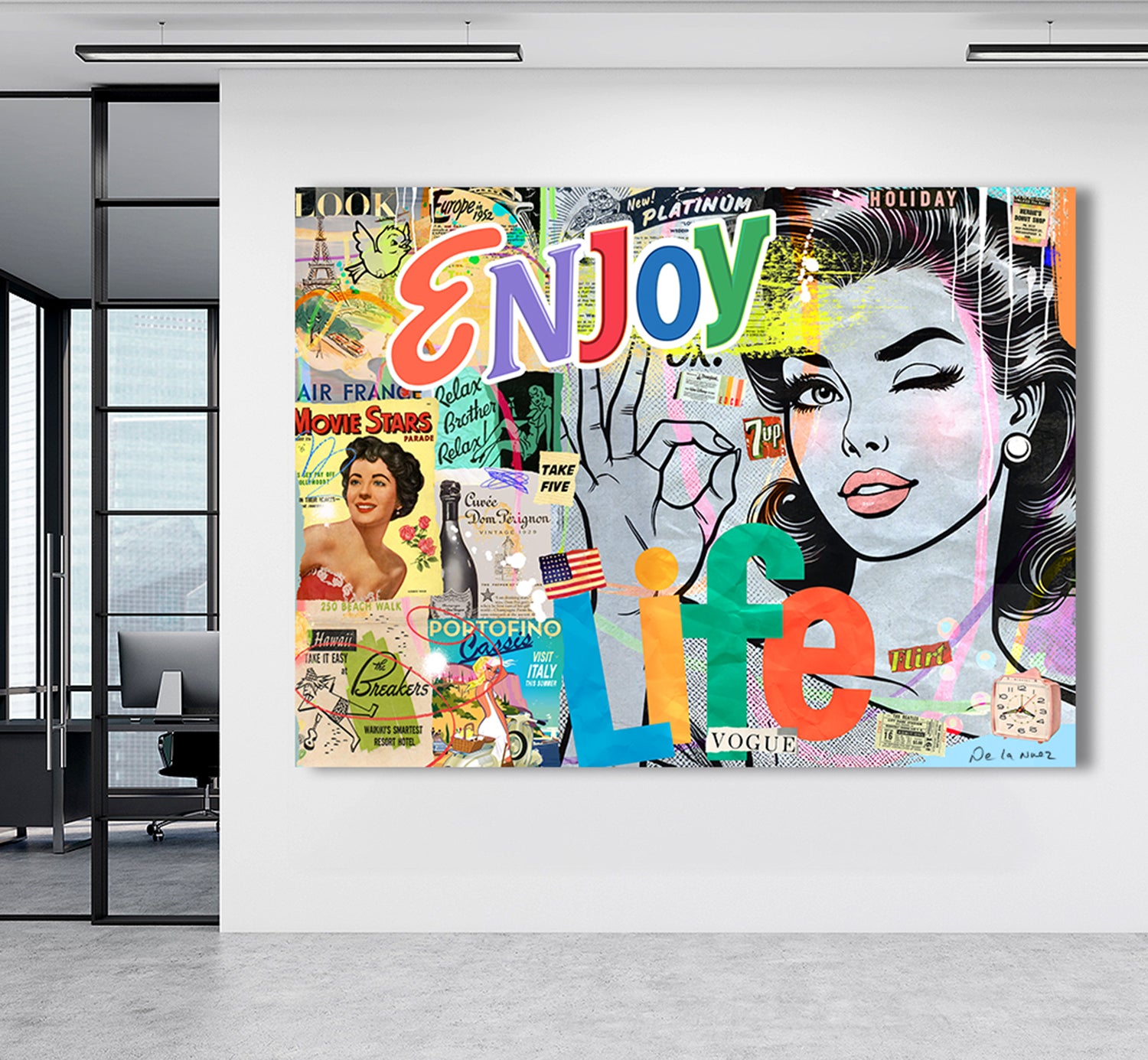 nelson de la nuez enjoy life canvas positive vibes travel europe pop art