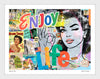 nelson de la nuez pop art contemporary art king of pop art enjoy life travel champagne europe fashion framed white vintage images