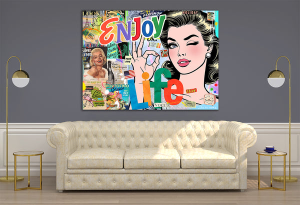enjoy life marilyn monroe travel europe paris nelson de la nuez king of pop art painting