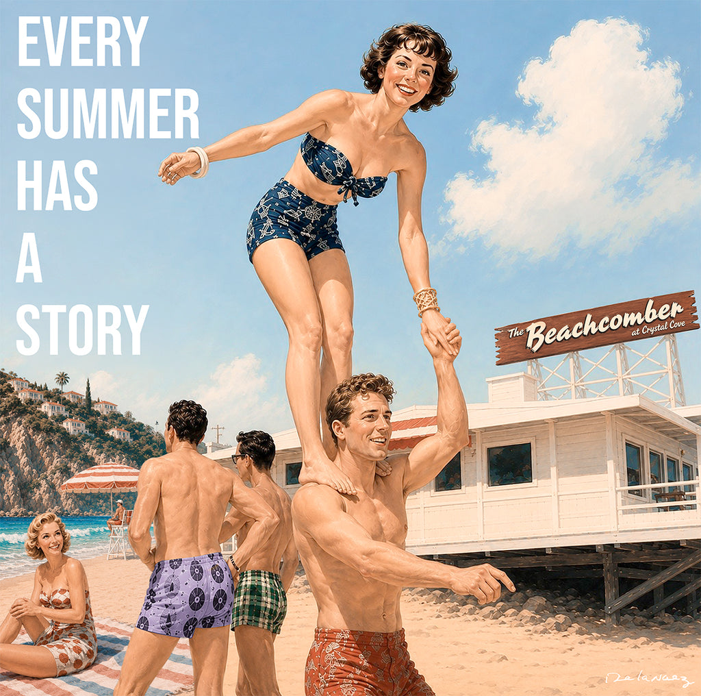 king of pop art nelson de la nuez every summer has a story print fun in the sun friends vacation beach swim party vacation