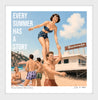 king of pop art nelson de la nuez every summer has a story print fun in the sun friends vacation beach swim party vacation