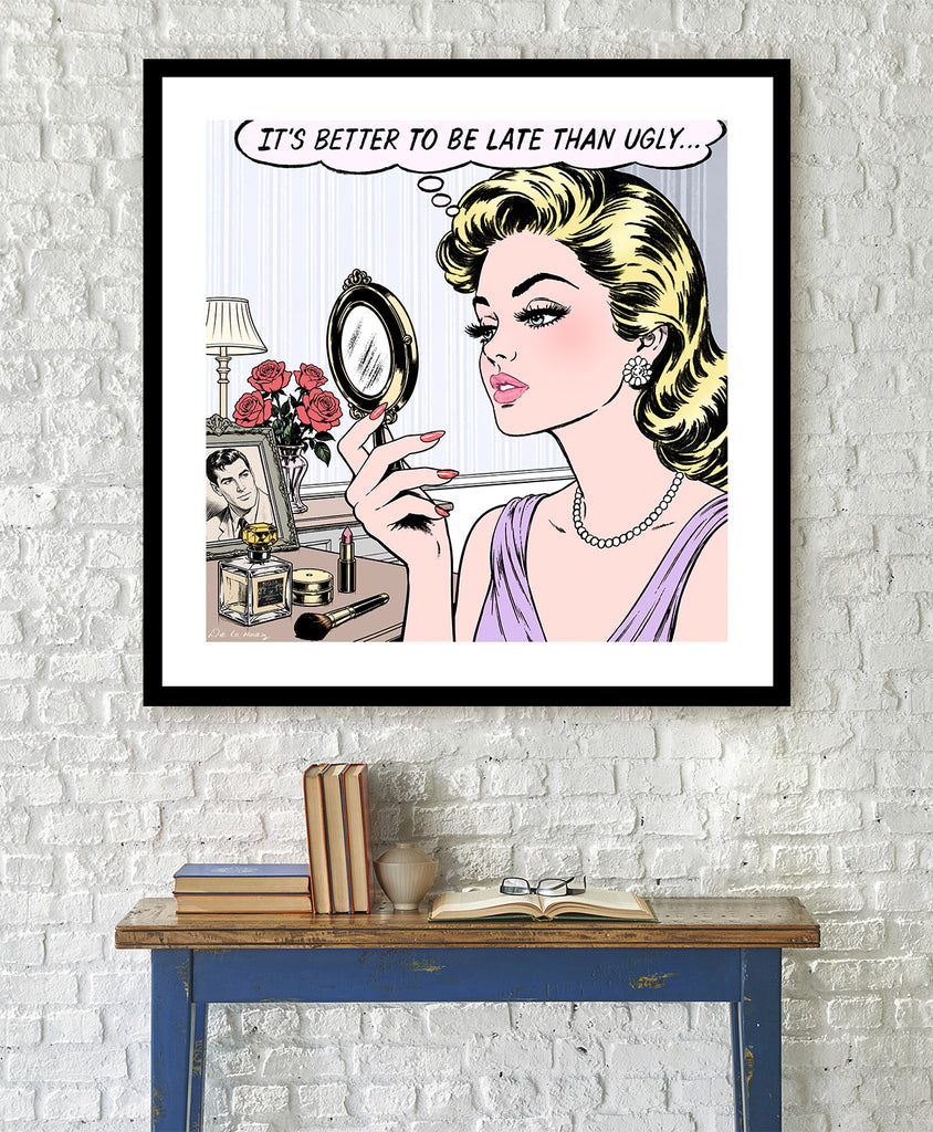 fashionably late nelson de la nuez makeup beauty pop art humor