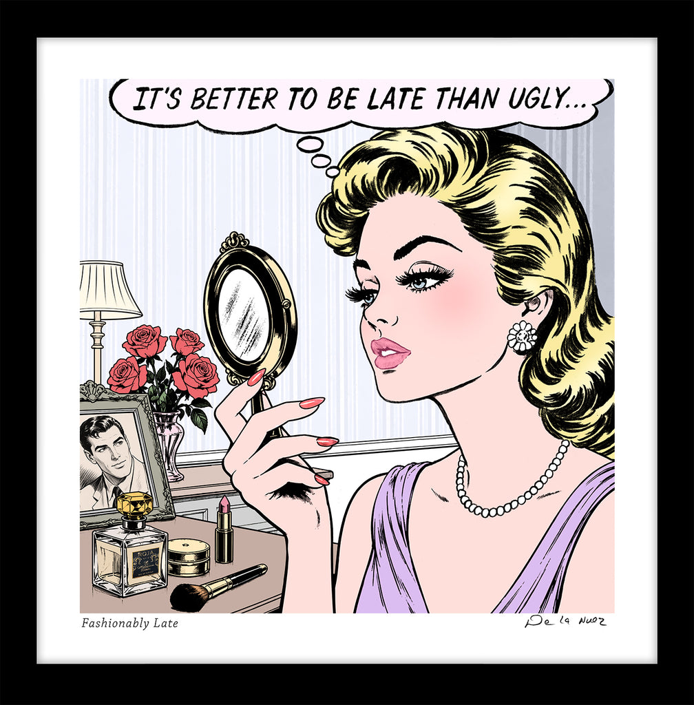 fashionably late nelson de la nuez makeup beauty pop art humor