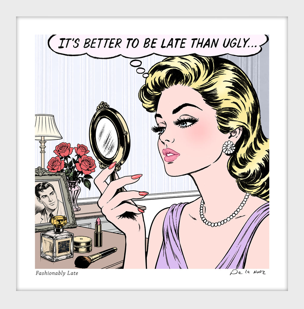 fashionably late nelson de la nuez makeup beauty pop art humor