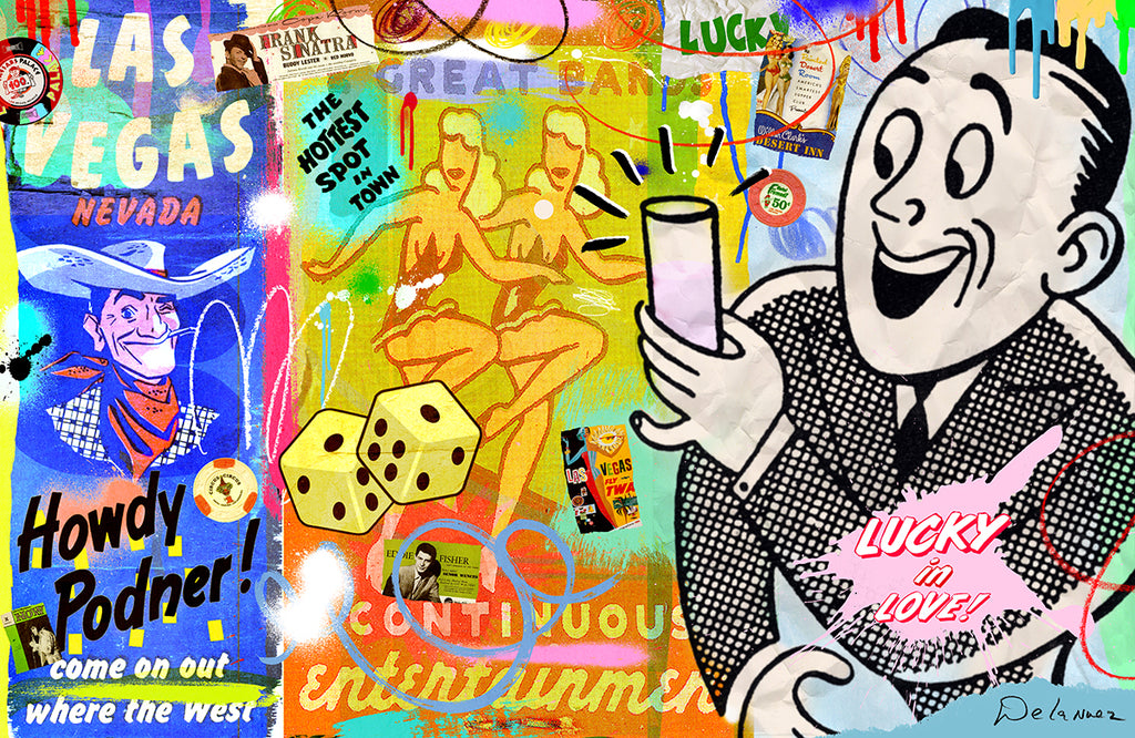 nelson de la nuez pop art contemporary art king of pop art feelin lucky las vegas cocktails bar gambling 