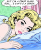 First Class girl nelson de la nuez pop artist pop art luxury airplane private jet
