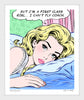 First Class girl nelson de la nuez pop artist pop art luxury airplane private jet