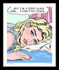 First Class girl nelson de la nuez pop artist copyrighted art luxury airplane