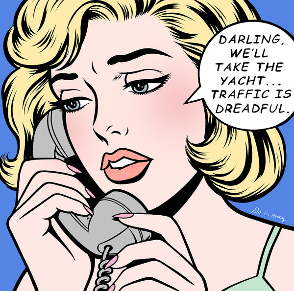 King of Pop Art Nelson De La Nuez - first class problems yacht humor luxury