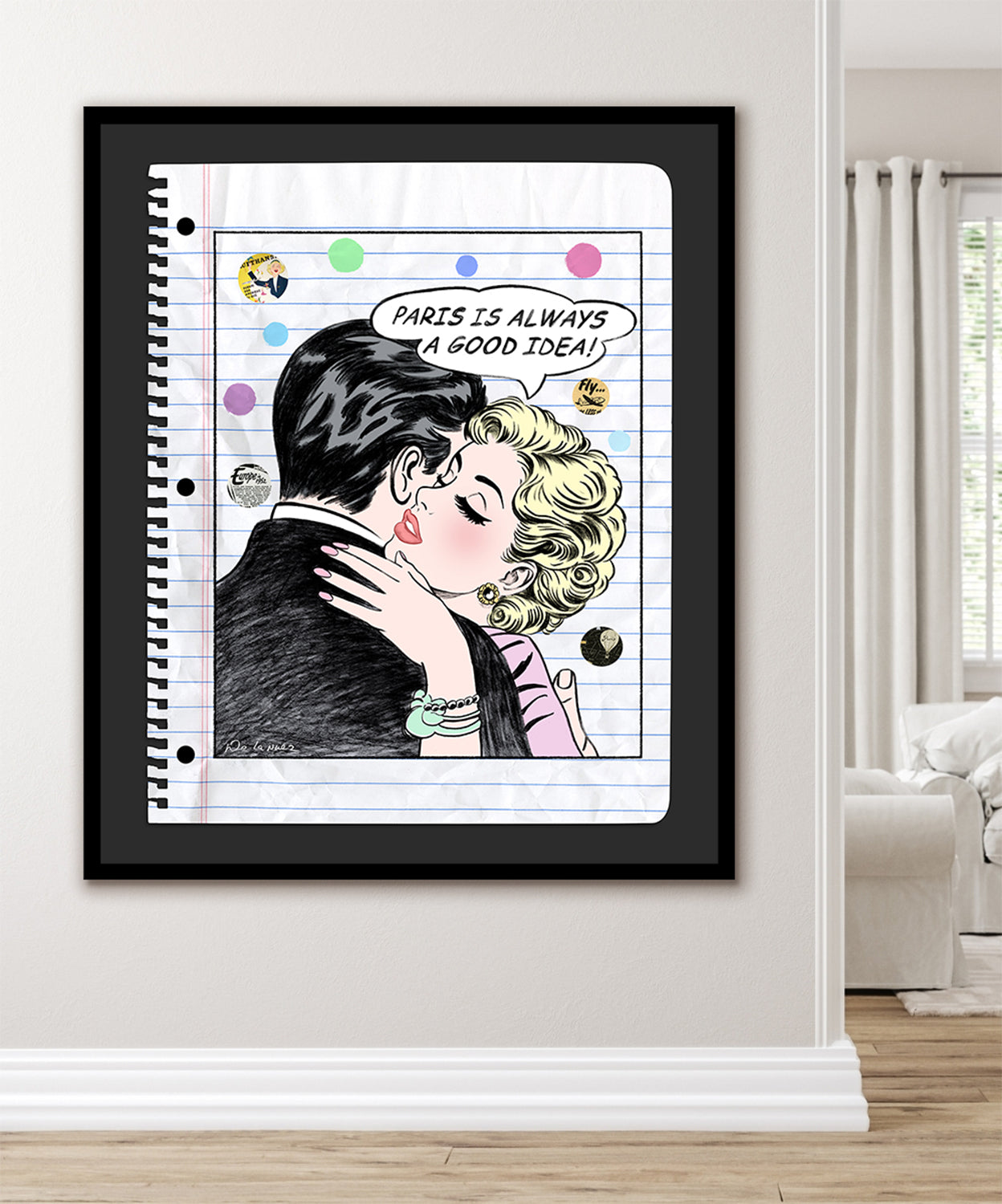 king of pop art nelson de la nuez the glamorous life print love romance couple paris france travel vacation material girl glamour glamour