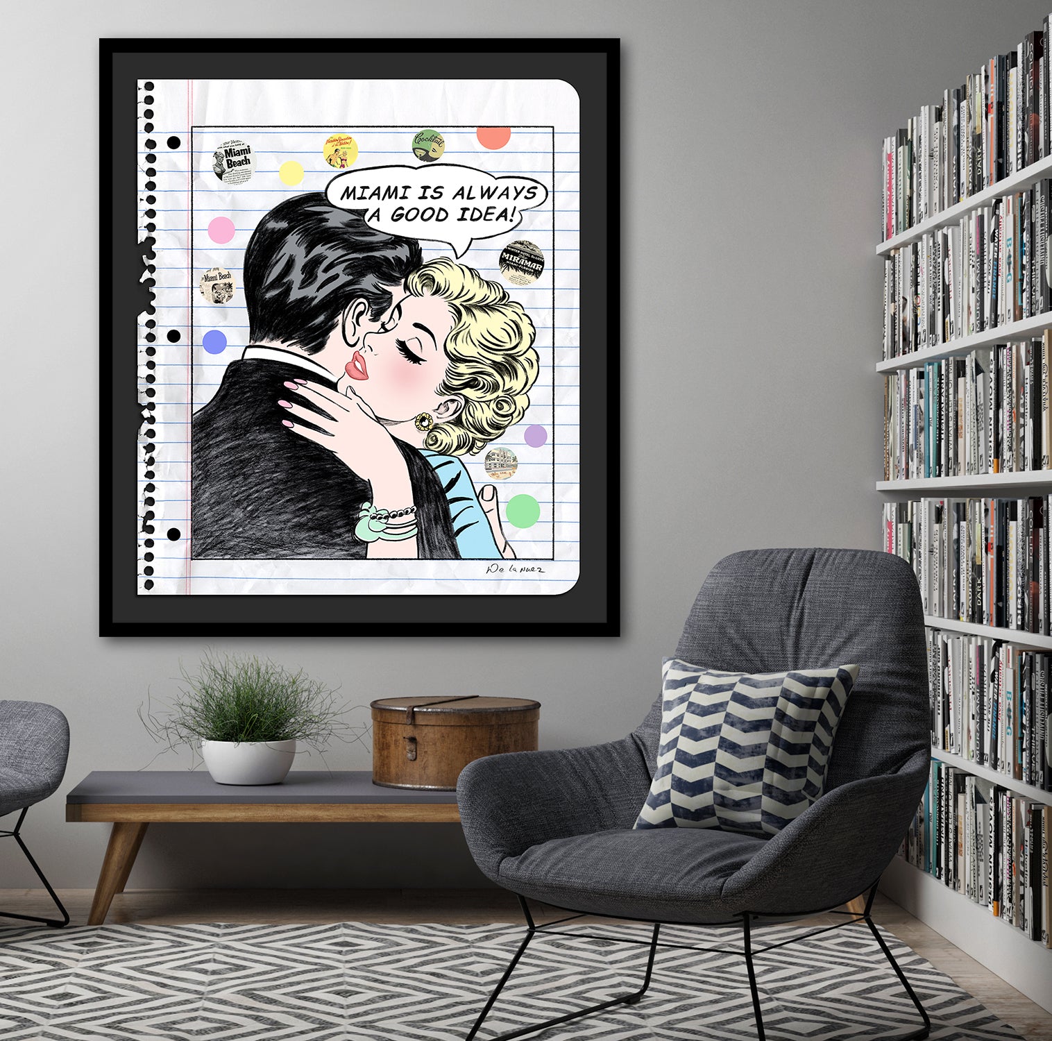 miami glamorous life notebook style paper mixed media nelson de la nuez