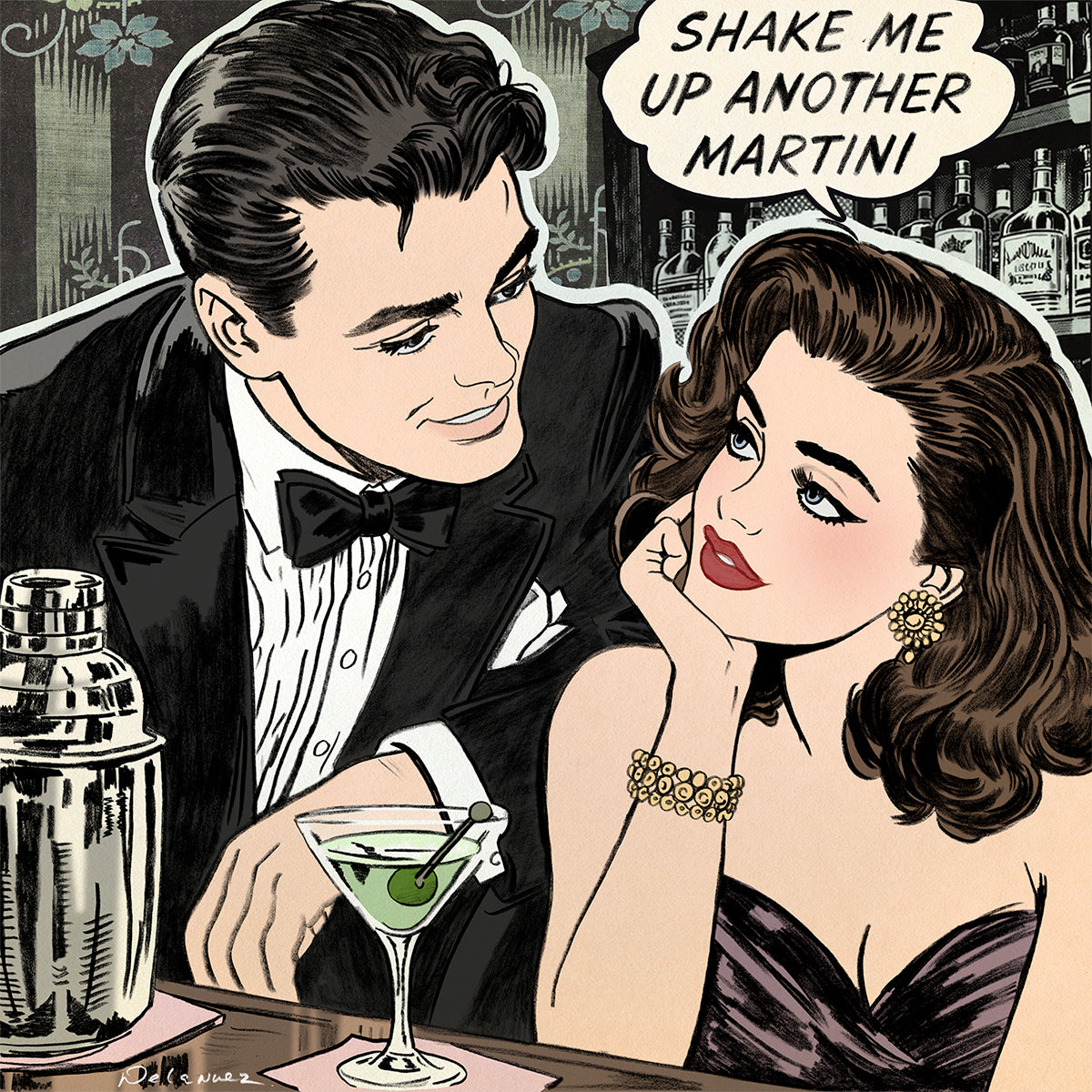 カクテルのポップアートjh6 Happy Hour Print | Nelson De La Nuez The King of Pop Art ® PopLand