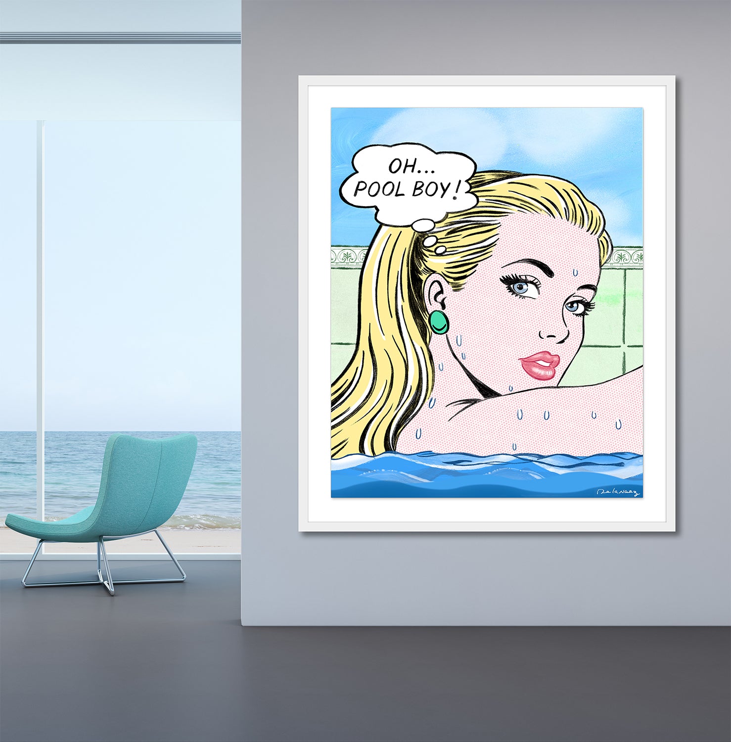king of pop art nelson de la nuez high maintenance print oh pool boy miami hamptons beach house material girl
