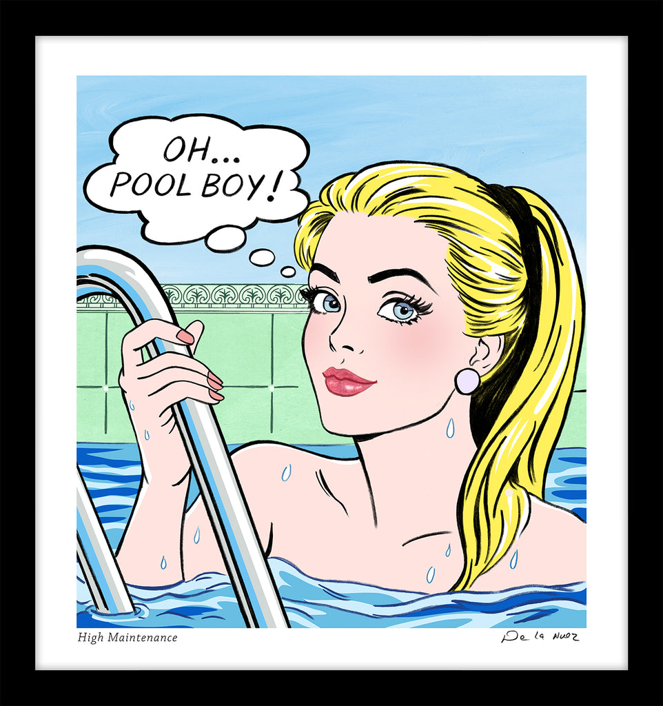 king of pop art nelson de la nuez high maintenance print oh pool boy miami hamptons beach house material girl