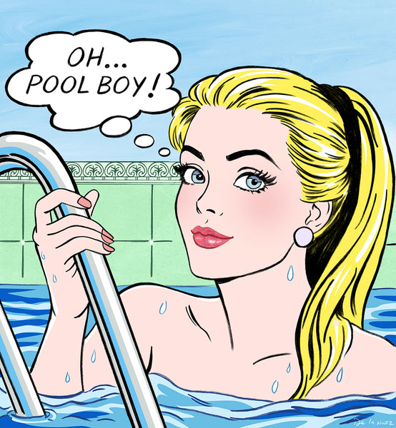 king of pop art nelson de la nuez high maintenance print oh pool boy miami hamptons beach house material girl