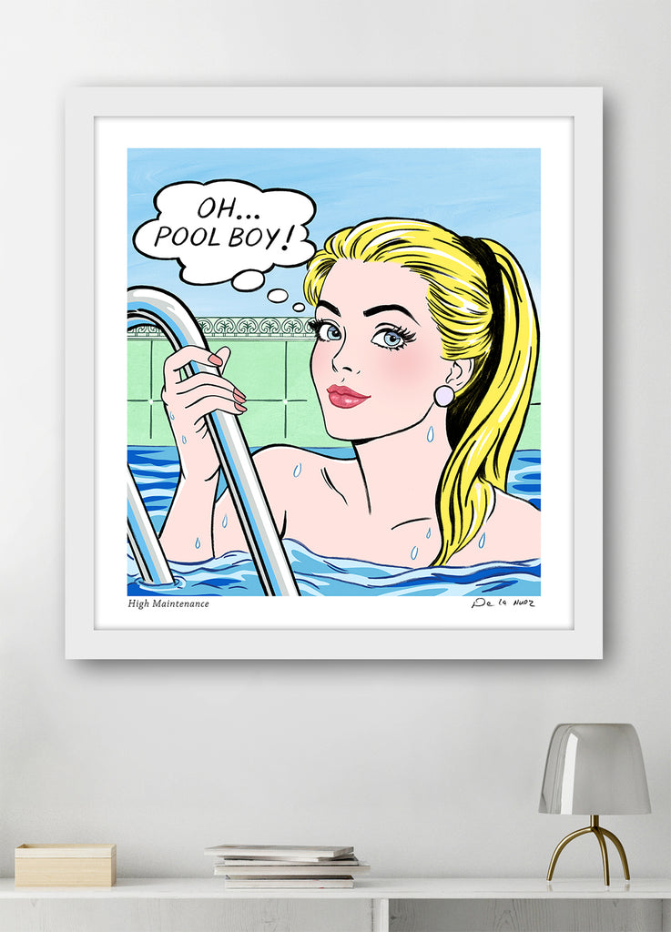 king of pop art nelson de la nuez high maintenance print oh pool boy miami hamptons beach house material girl