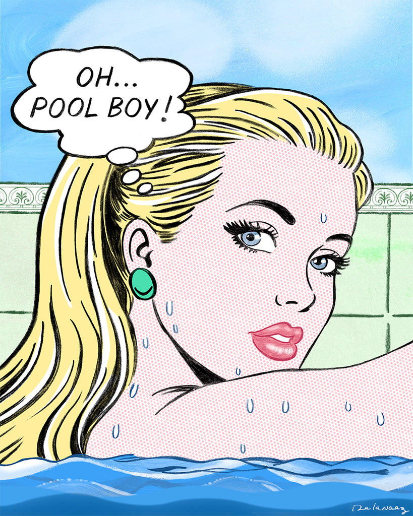 king of pop art nelson de la nuez high maintenance print oh pool boy miami hamptons beach house material girl