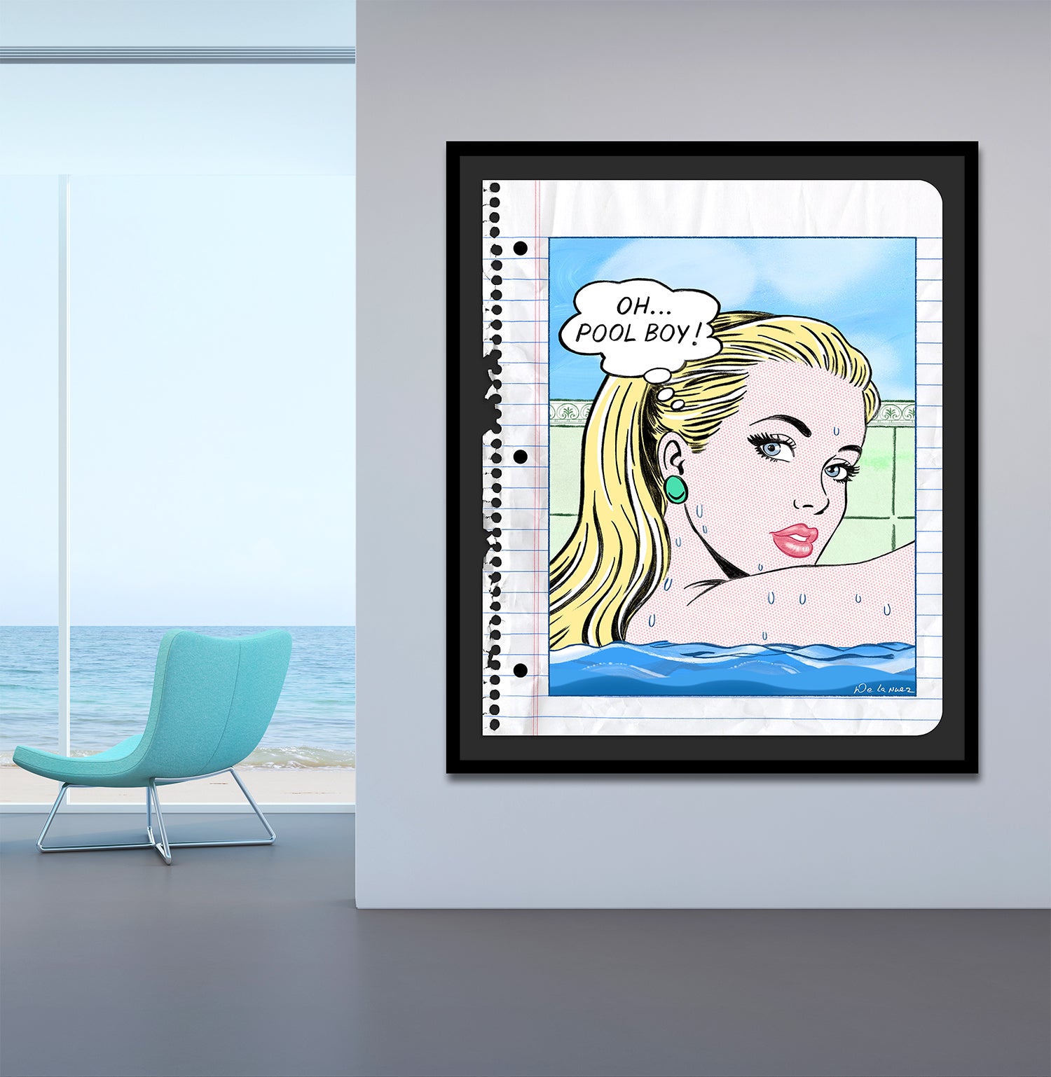 nelson de la nuez king of pop art high maintenance oh pool boy material girl swimming 