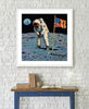 houston golfing golfer moon america usa sports humor birdie