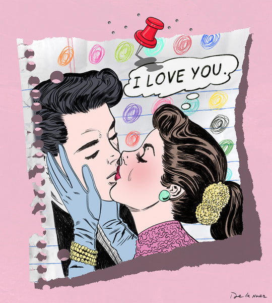 nelson de la nuez pop art contemporary art king of pop arti love you romance couples