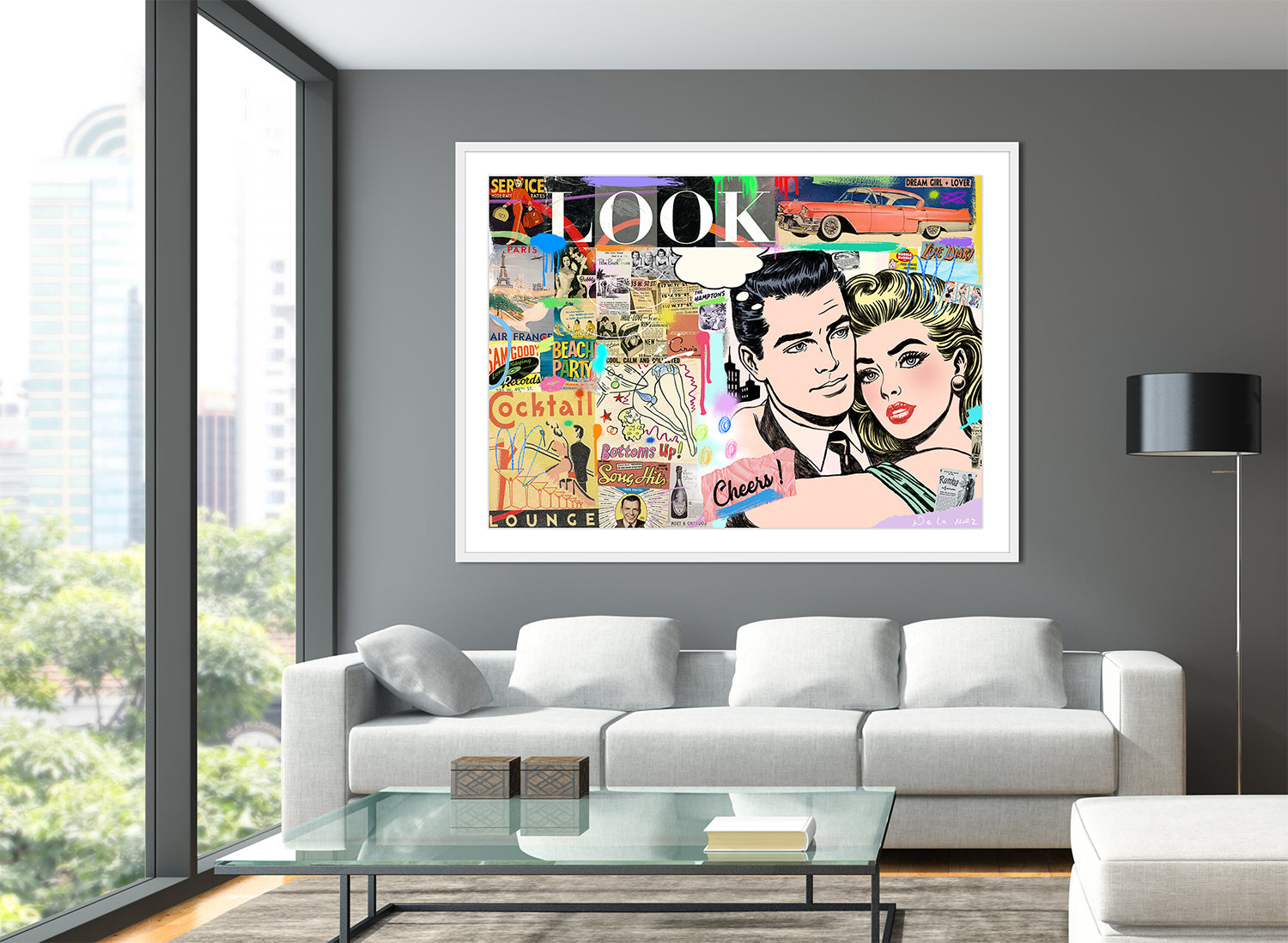nelson de la nuez pop art contemporary art king of pop art travel pop artist de la nuez beautiful life sinatra mixed media framed