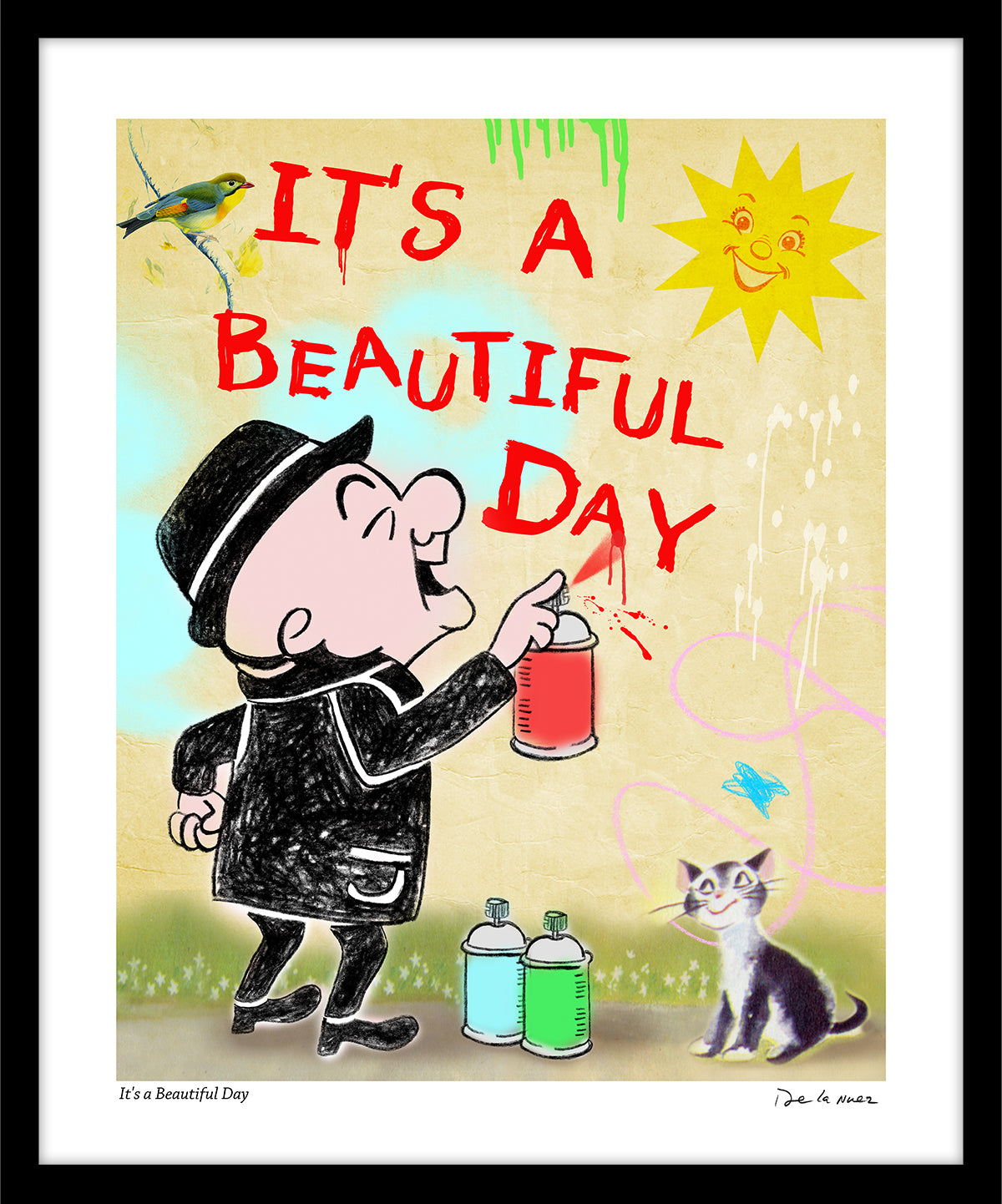 木版画『Beautiful day 』 It's a Beautiful Day Print | Nelson De La Nuez The King of Pop Art