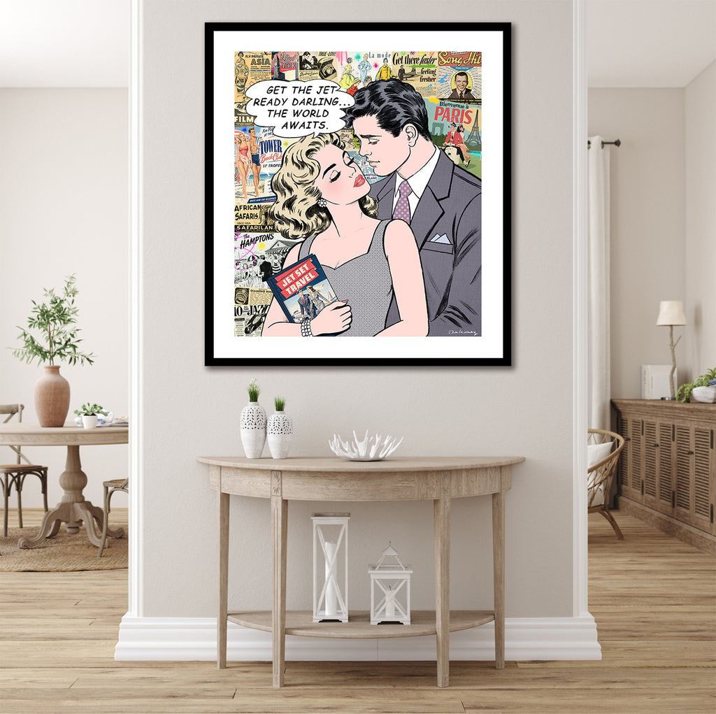 jetsetter jet setter luxury travel jet first class jet set hamptons paris romance nelson de la nuez pop art