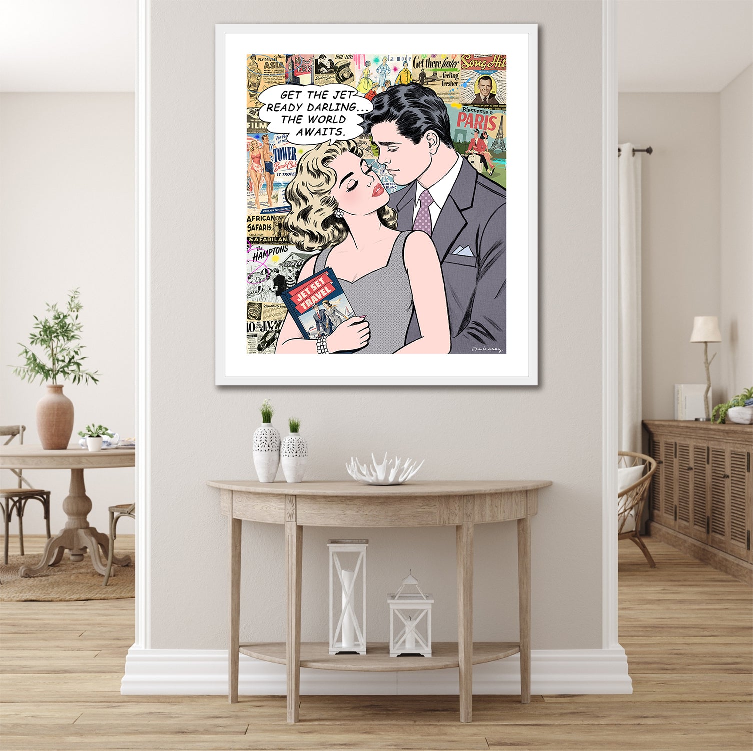 jetsetter jet setter luxury travel jet first class jet set hamptons paris romance nelson de la nuez pop art