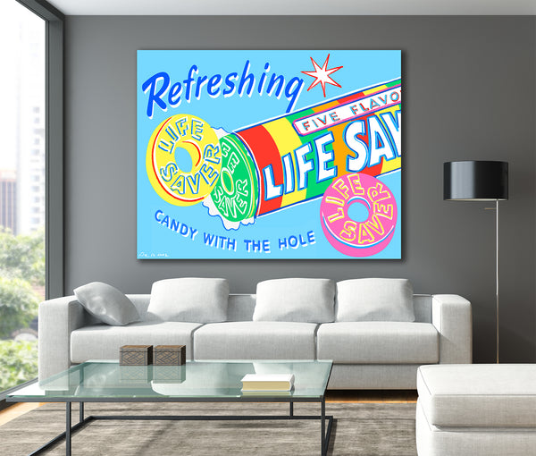 lifesavers candy retro pop culture painting material girl nelson de la nuez