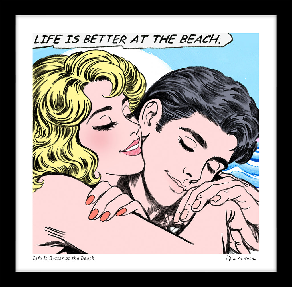 king of pop art nelson de la nuez life is better at the beach summer vacation love couple romance travel ocean 
