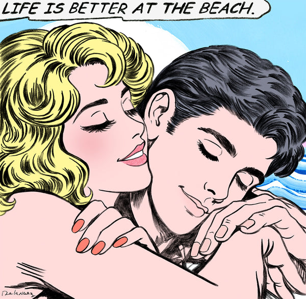 king of pop art nelson de la nuez life is better at the beach summer vacation love couple romance travel ocean 
