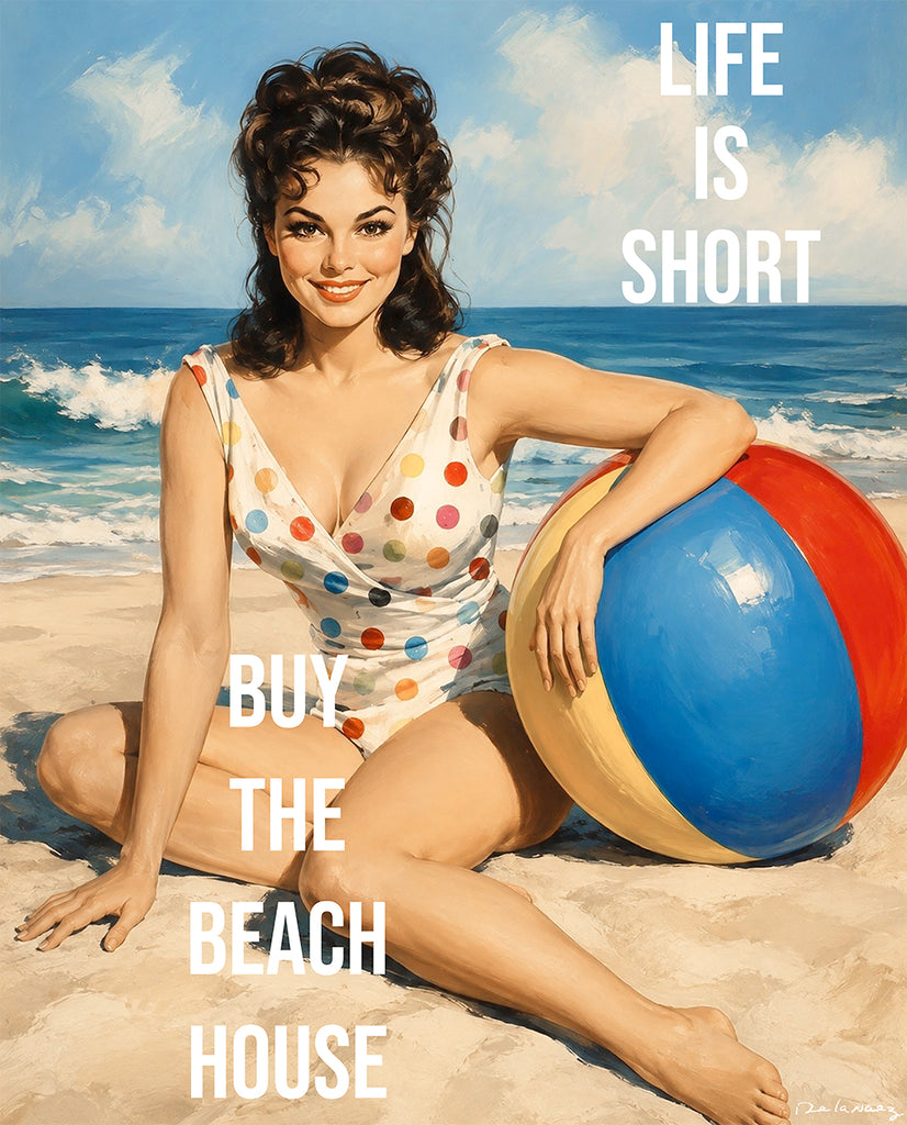 king of pop art nelson de la nuez life is short print buy the beach house vacation ocean summertime fun in the sun 