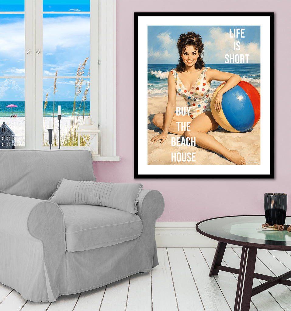 king of pop art nelson de la nuez life is short print buy the beach house vacation ocean summertime fun in the sun 