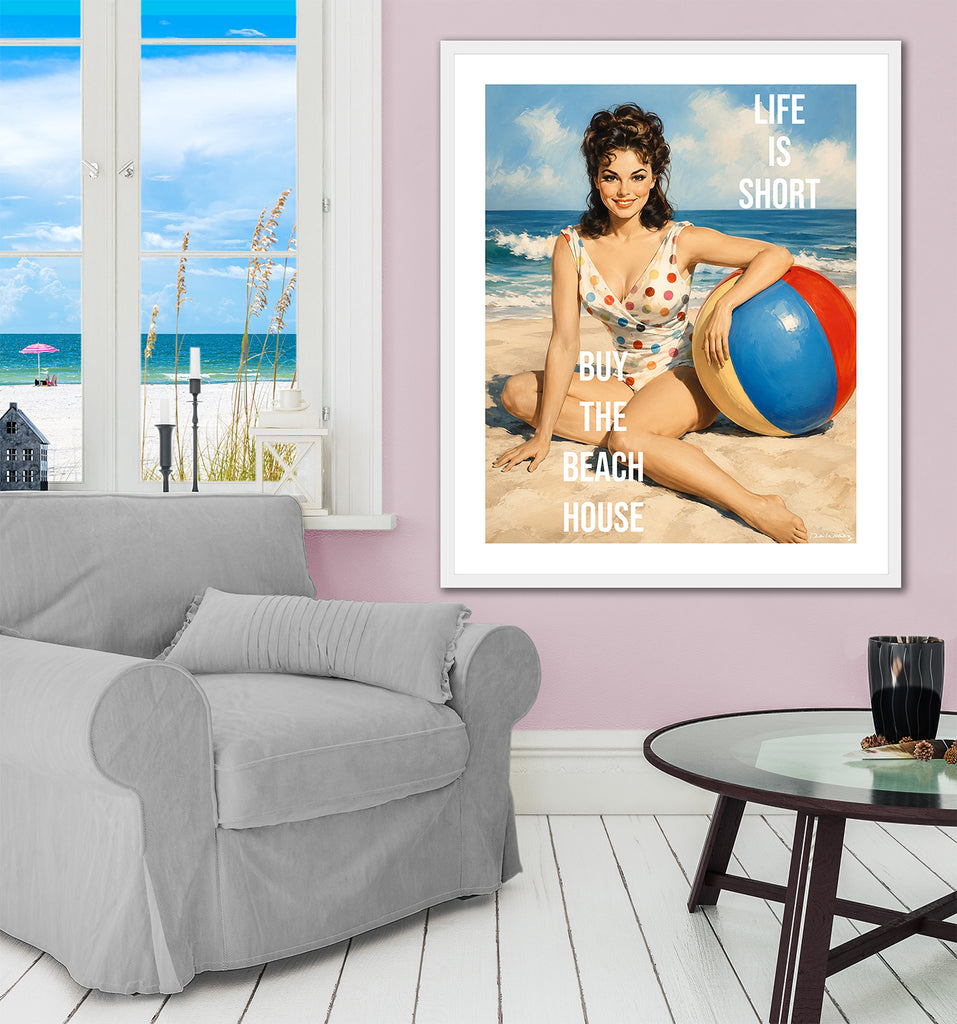 king of pop art nelson de la nuez life is short print buy the beach house vacation ocean summertime fun in the sun 