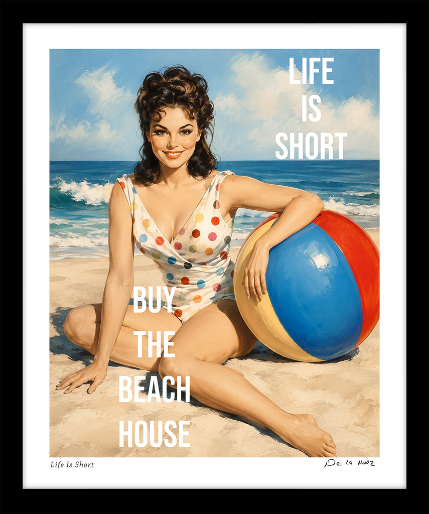 king of pop art nelson de la nuez life is short print buy the beach house vacation ocean summertime fun in the sun 