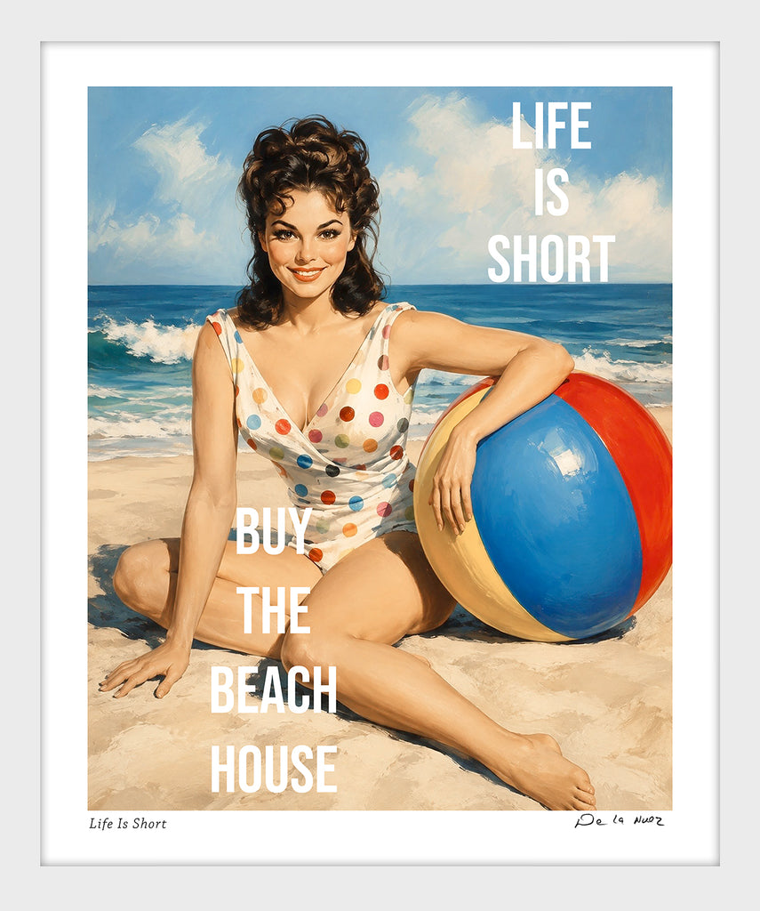 king of pop art nelson de la nuez life is short print buy the beach house vacation ocean summertime fun in the sun 