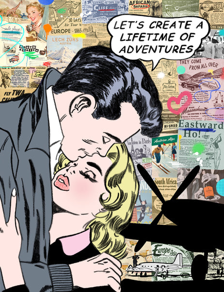 king of pop art nelson de la nuez lifetime of adventures love couple romance travel vacation material girl