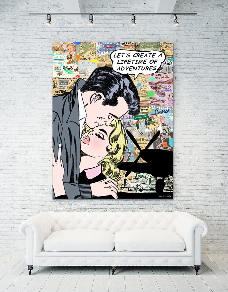 Lifetime of Adventure travel pop art | Nelson De La Nuez The King