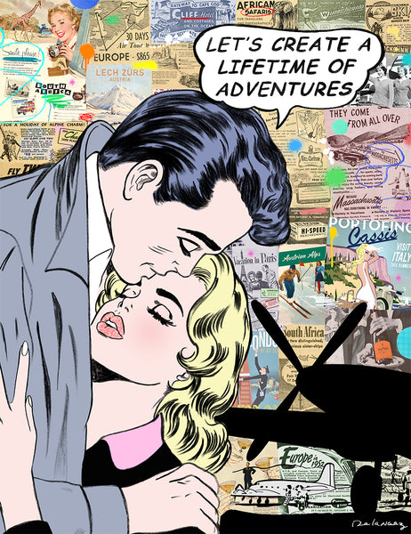 king of pop art nelson de la nuez lifetime of adventures love couple romance travel vacation material girl