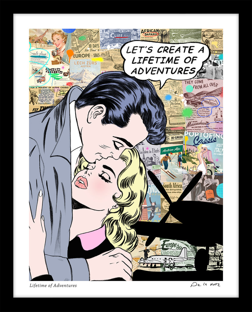 king of pop art nelson de la nuez lifetime of adventures love couple romance travel vacation material girl