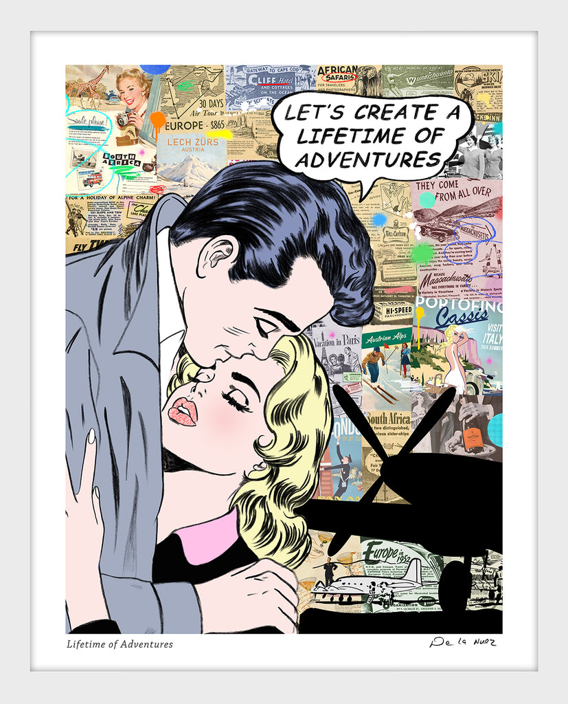 king of pop art nelson de la nuez lifetime of adventures love couple romance travel vacation material girl