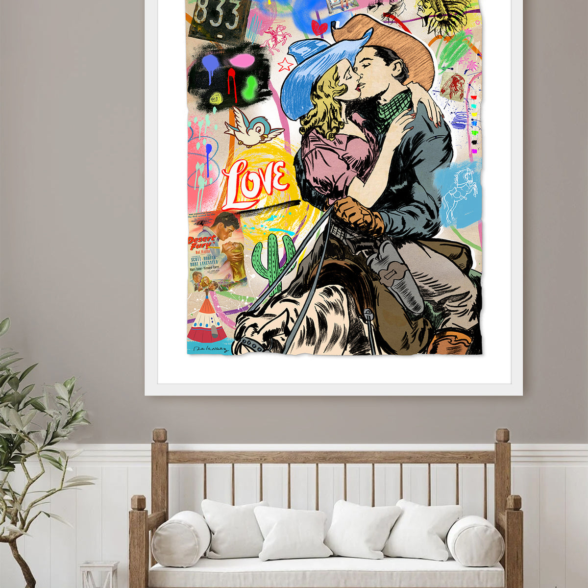 Love Trails Mixed Media - FRAMED, Signed | Nelson De La Nuez The