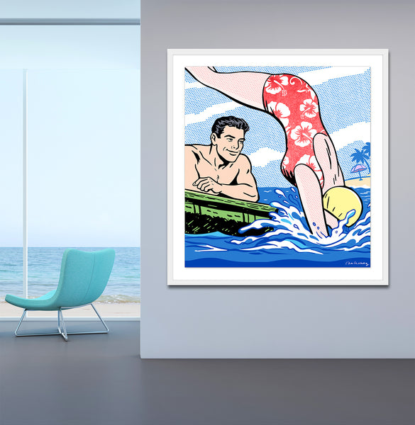 Making A Big Splash pool summer pop art nelson de la nuez beach