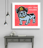 new york nyc ny fireman firemen fdny bulldog dog 9/11