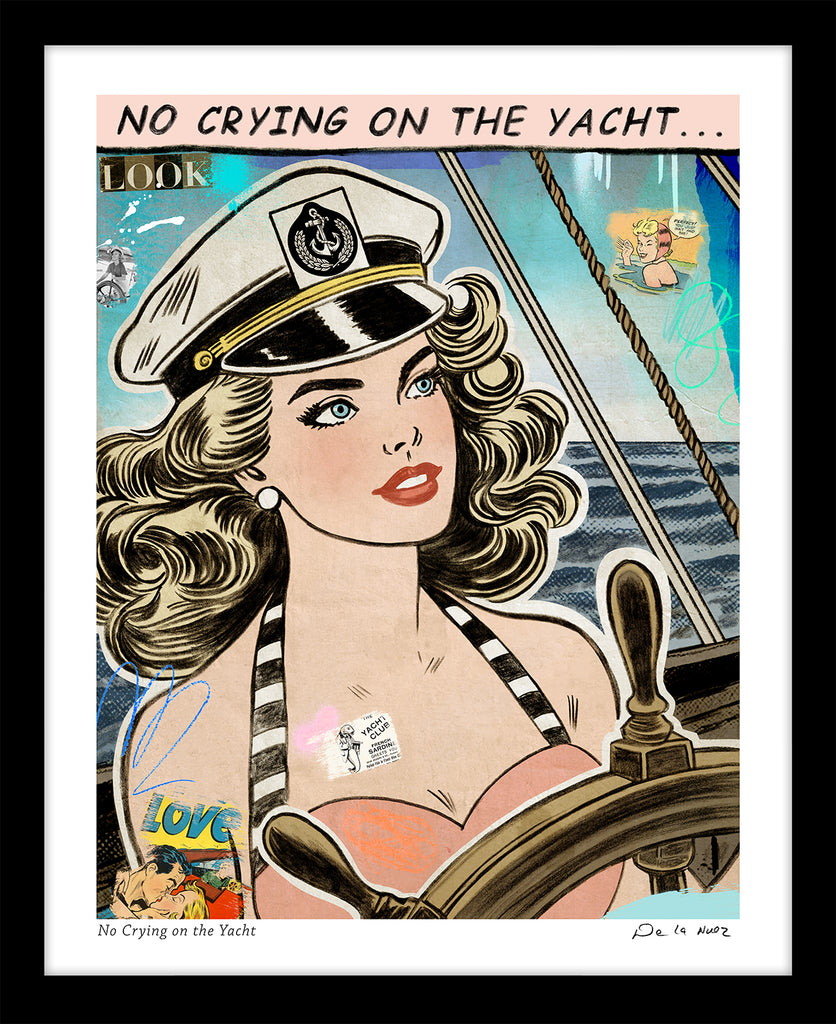 nelson de la nuez pop art contemporary art king of pop art yacht sailing ocean beach no crying on yacht
